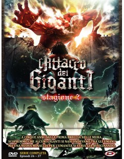 L'ATTACCO DEI GIGANTI STAGIONE 2 COMPLETA EPISODI 26-37  DVD