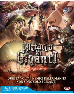 L'ATTACCO DEI GIGANTI STAGIONE 3 COMPLETA EPISODI 38-59  BLU-RAY