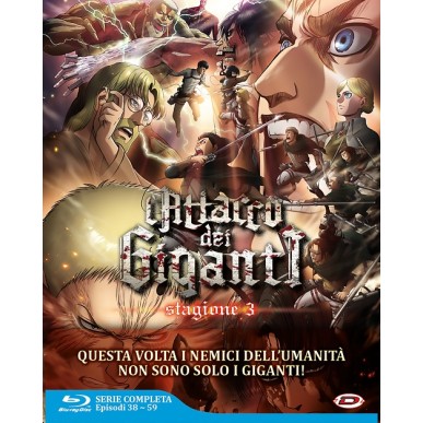 L'ATTACCO DEI GIGANTI STAGIONE 3 COMPLETA EPISODI 38-59  BLU-RAY