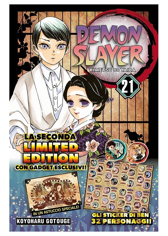 DEMON SLAYER N.21 LIMITED EDITION CON SET DI STICKER